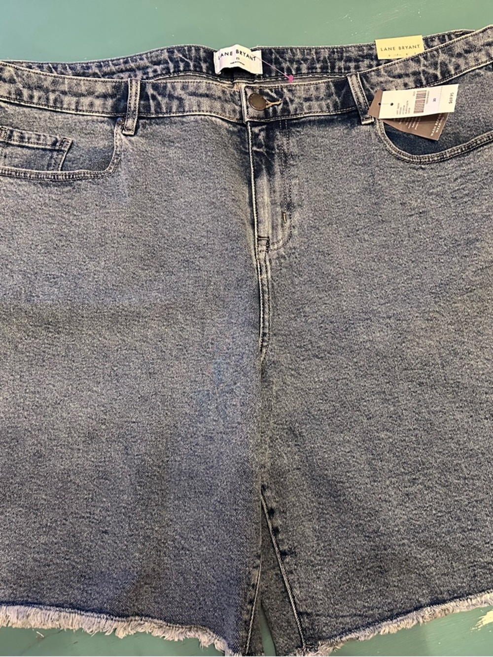 Lane Bryant Distressed Edge Denim Shorts